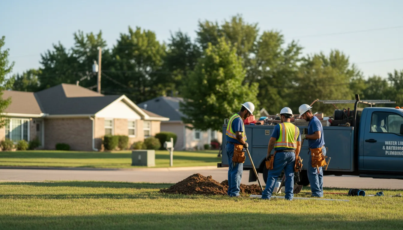 Residential water line and bathroom plumbing service in Magnolia, NJ